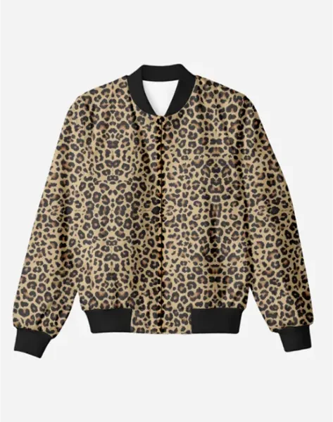 Cheetah Print Lightweight Bomber Jacket