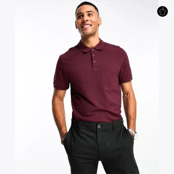 Premium cranberry polo t-shirt