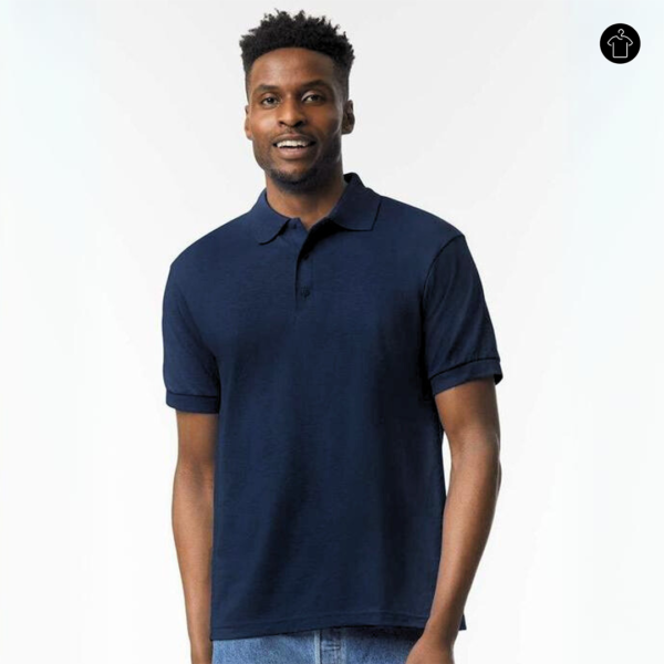 Comfortable blue polo t-shirt