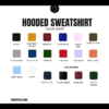 Hoodies Under 800 Color Chart